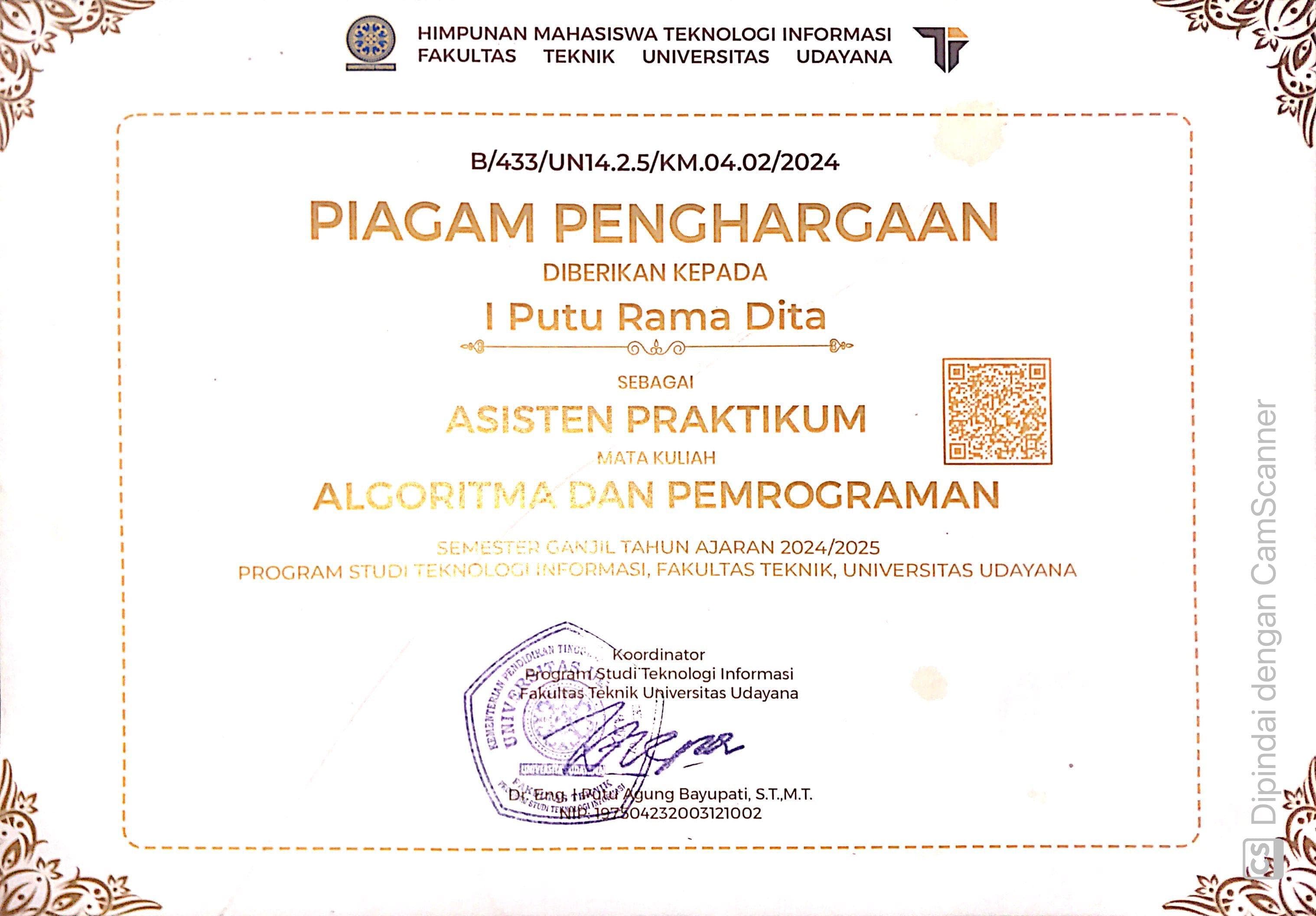 Assistant Lecturer Basic programming algorithms